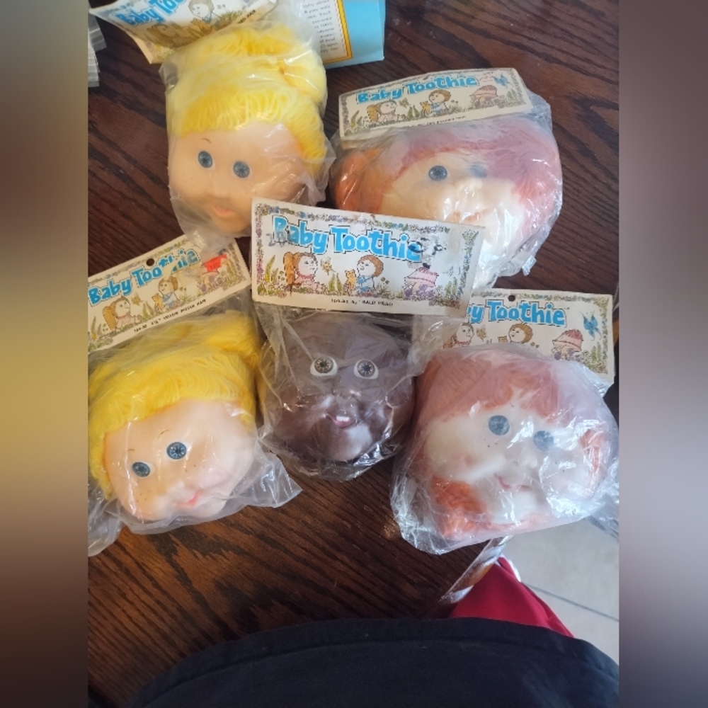 Baby Toothie 4 1/2" Doll Head Vintage‎ 1984 Lot Of 8 Heads Only